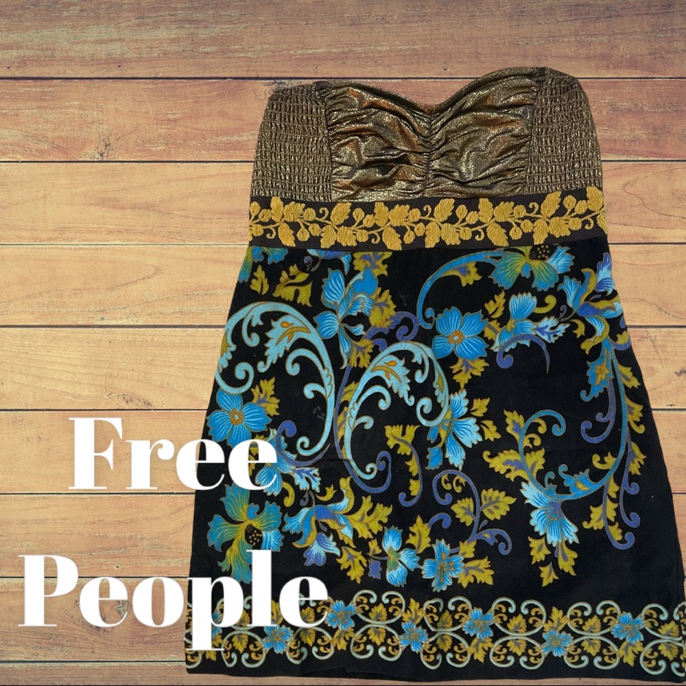 Free People Lost in Paradise Strapless Minidress